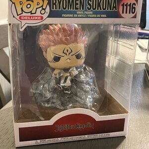 Funko Pop! Deluxe Ryomen Sukuna Figure - Pink and Gray